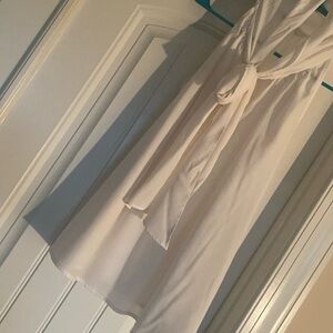 Womens tie front blouse size S, off white with Racerback sleeves